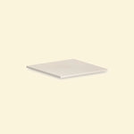 Weißer keramischer Eckarbeitsplan für die Outdoor-Küche Pilotis Vivaplancha.\n::visuel:creme