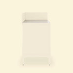 Eckmodul Pilotis mit weißer Keramik-Arbeitsplatte.
::visuel:creme