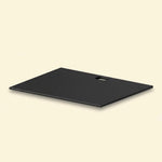Schwarze Arbeitsplatte aus Keramik für das Plancha-Modul Pilotis Vivaplancha.\n::visuel:noir